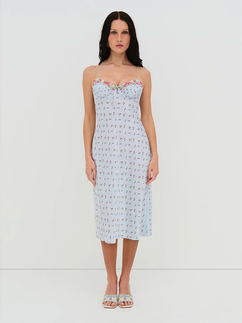 For Love & Lemons Aurelia Midi Slip Dress